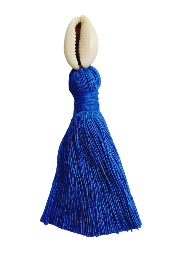 Royal_Blue_Mini_Cotton_Handmade_Tassels_With_Cowrie_Shells_,__Pack_Of_10