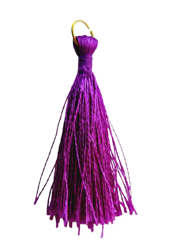 Purple_Short_Silk_Handmade_Tassels_With_metal_hook_,_Pack_Of_20