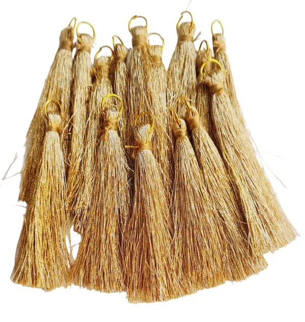 Golden_Short_Zari_Handmade_Tassels_With_metal_hook_,_Pack_Of_20