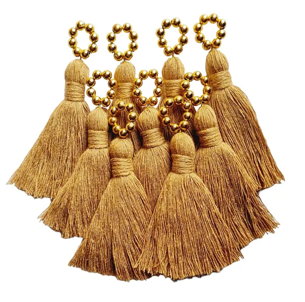 Mini_Cotton_Tassels_with_Golden_Pearls_for_Saree/Blouse/Dupatta/DIY/Decor,_Pack_of_10_(Dark_Beige)
