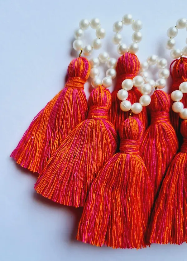 Mini_Cotton_Tassels_with_Pearls_for_Saree/Blouse/Dupatta/DIY/Decor,_Pack_of_10_(Mix-Dark_Pink_&_Orange)