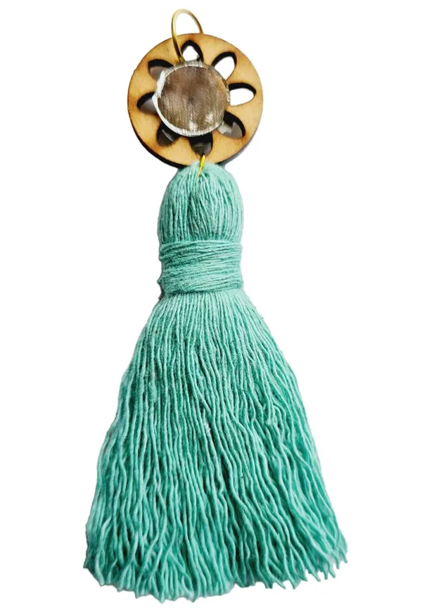 Turquoise_Blue_Mini_Cotton_Handmade__Tassels_with_mirrors_,_Pack_of_10