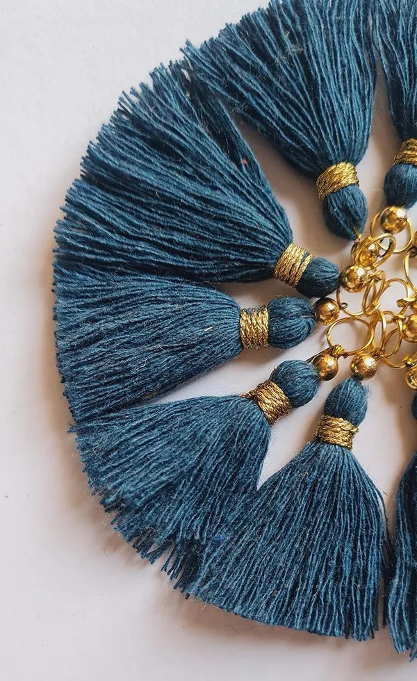 Micro_1.5_inch_Length_Cotton_Handmade_Tassels_for_Saree/Blouse/Dupatta/DIY/Decor_(Pack_of_12)_(Prussian_Blue)