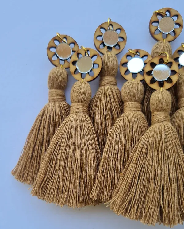 Dark_Beige_Mini_Cotton_Handmade_Tassels_with_mirrors_,_Pack_of_10