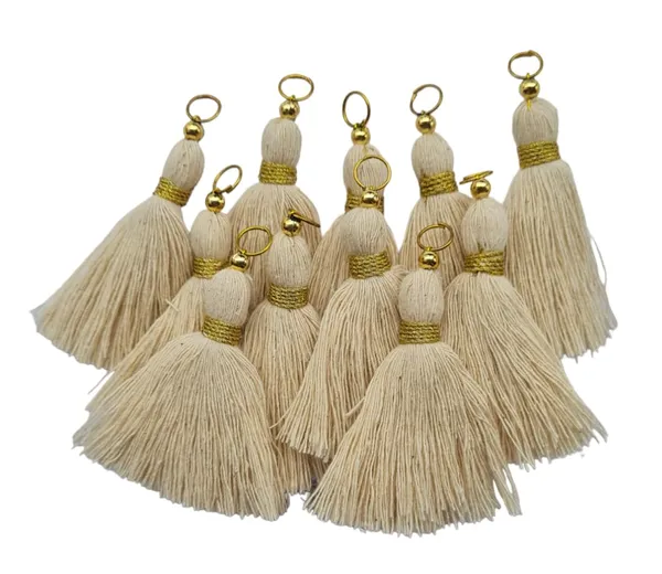Micro_1.5_inch_Length_Cotton_Handmade_Tassels_for_Saree/Blouse/Dupatta/DIY/Decor_(Pack_of_12)_(Off-White)