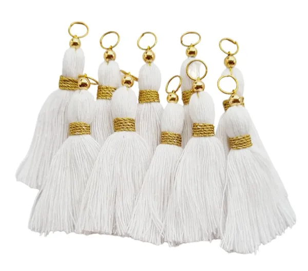 Micro_1.5_inch_Length_Cotton_Handmade_Tassels_for_Saree/Blouse/Dupatta/DIY/Decor_(Pack_of_12)_(White)