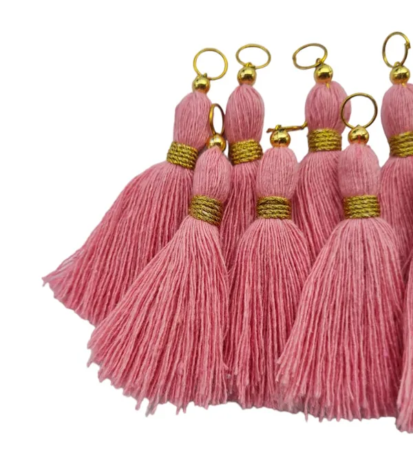 Micro_1.5_inch_Length_Cotton_Handmade_Tassels_for_Saree/Blouse/Dupatta/DIY/Decor_(Pack_of_12)_(Baby_Pink)