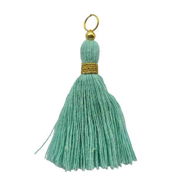 Micro_1.5_inch_Length_Cotton_Handmade_Tassels_for_Saree/Blouse/Dupatta/DIY/Decor_(Pack_of_12)_(Turquoise_Blue)