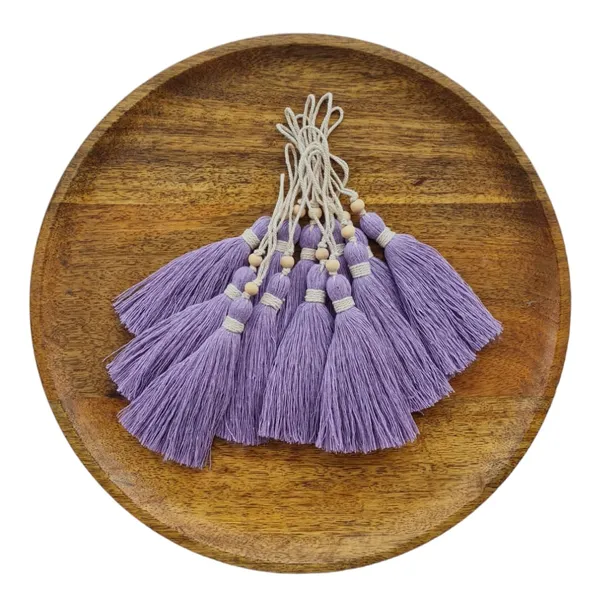 Lavender_Long_Cotton_Handmade_Tassels_With_Wooden_Beads,__Pack_Of_10
