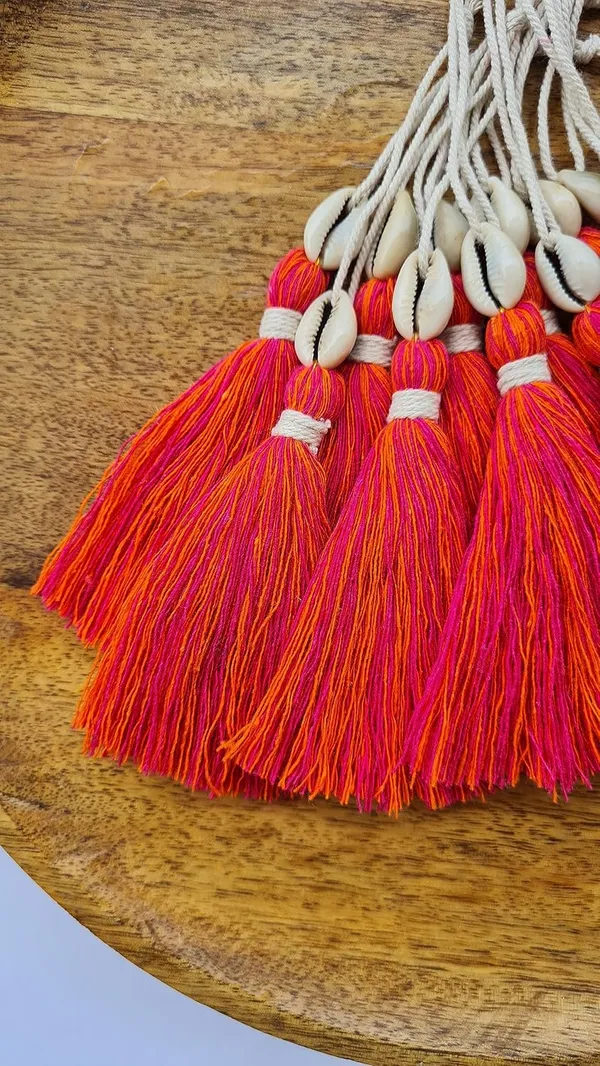 Long_Handmade_Cotton_Tassels_with_Cowrie_Shells_for_DIY_&_Crafts_Project,_Pack_of_10_(Mix_-_Dark_Pink_&_Orange)