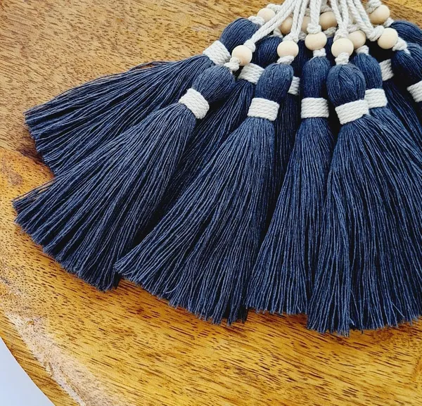 Dark_Grey_Long_Cotton_Handmade_Tassels_With_Wooden_Beads,_Pack_Of_10