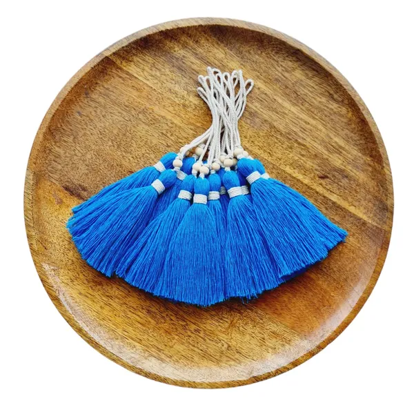 Firozi_Long_Cotton_Handmade_Tassels_With_Wooden_Beads,__Pack_Of_10