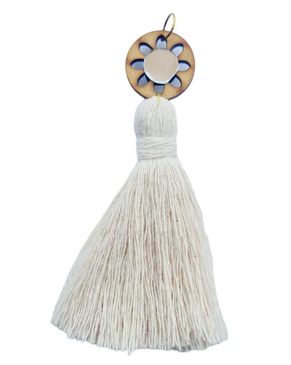 Off_White_Mini_Cotton_Handmade_Tassels_with_mirrors_,_Pack_of_10