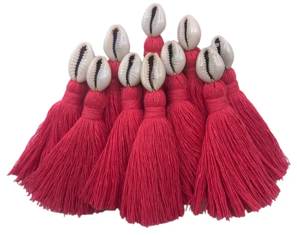 Flamingo_Pink_Mini_Cotton_Handmade_Tassels_With_Cowrie_Shells_,__Pack_Of_10
