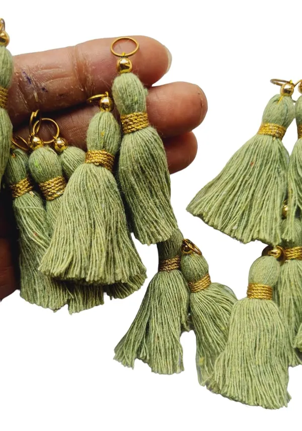 Micro_1.5_inch_Length_Cotton_Handmade_Tassels_for_Saree/Blouse/Dupatta/DIY/Decor_(Pack_of_12)_(Seagreen)