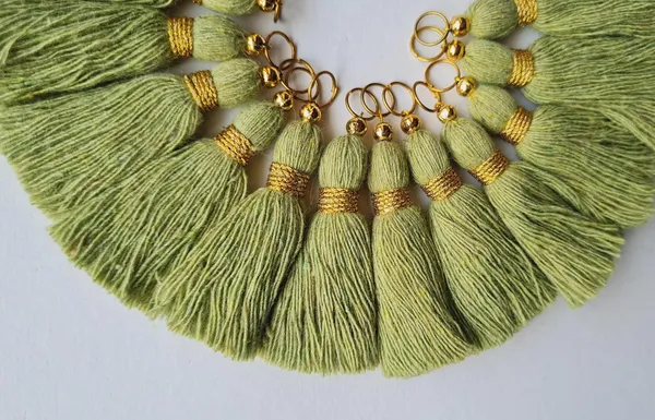Micro_1.5_inch_Length_Cotton_Handmade_Tassels_for_Saree/Blouse/Dupatta/DIY/Decor_(Pack_of_12)_(Seagreen)