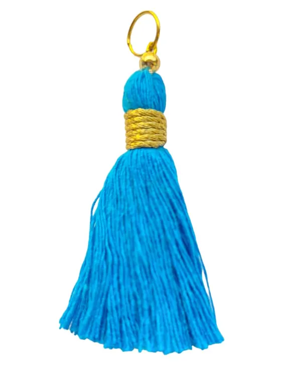 Micro_1.5_inch_Long_Cotton_Handmade_Tassels_for_Saree/Blouse/Dupatta/DIY/Decor_(Pack_of_12)_(Firozi)