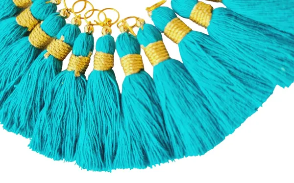 Micro_1.5_inch_Length_Cotton_Handmade_Tassels_for_Saree/Blouse/Dupatta/DIY/Decor_(Pack_of_12)_(Aqua_Blue)