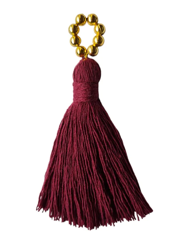 Mini_Cotton_Tassels_with_Golden_Pearls_for_Saree/Blouse/Dupatta/DIY/Decor,_Pack_of_10_(Burgundy)
