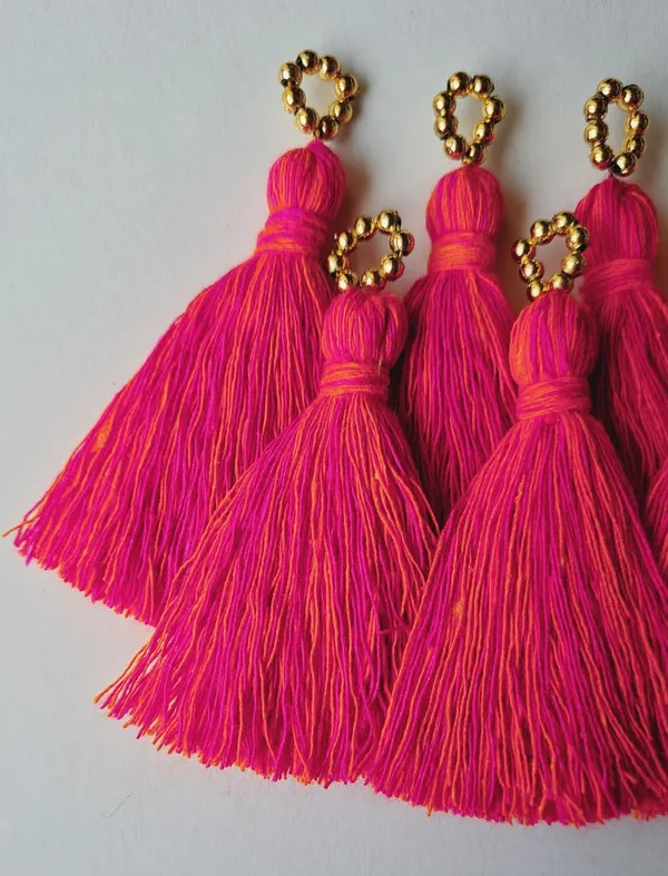Mini_Cotton_Tassels_with_Golden_Pearls_for_Saree/Blouse/Dupatta/DIY/Decor,_Pack_of_10_(Mix-Dark_Pink_&_Orange_)