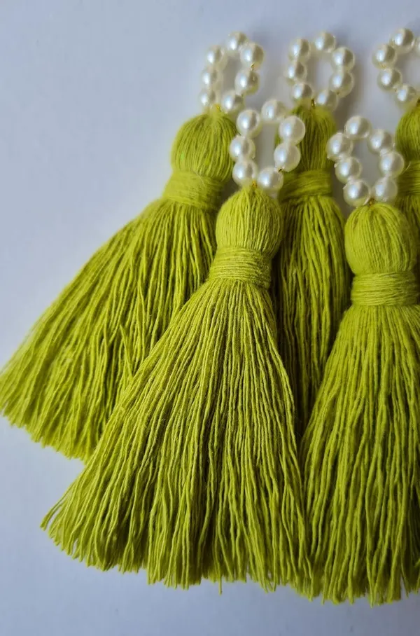 Mini_Cotton_Tassels_with_Pearls_for_Saree/Blouse/Dupatta/DIY/Decor,_Pack_of_10_(Olive_Green)