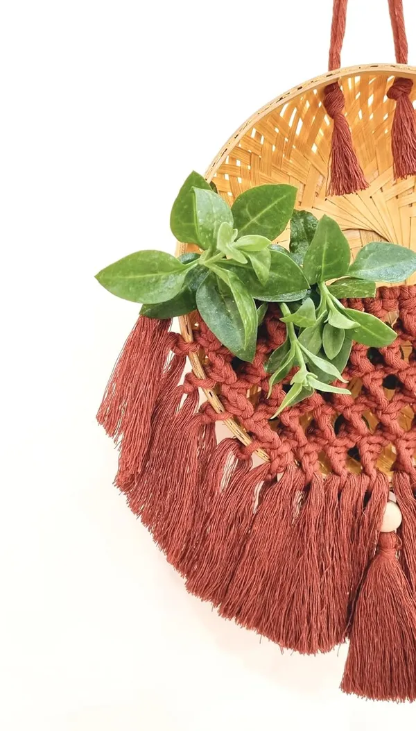 Handmade_Cotton_Macrame_Basket_for_Plants,_Garden_&_Home_Decor_(Rust_Brown)