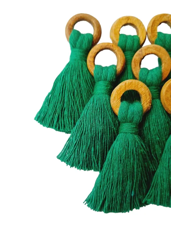 Dark_Green_Mini_Cotton_Handmade_Tassels_with_Wooden_Rings_,_Pack_Of_10