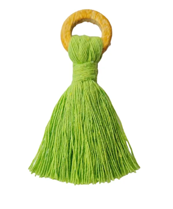 Parrot_Green_Mini_Cotton_Tassels_with_wooden_rings__for_Saree/Blouse/Dupatta/DIY/Decor,_Pack_of_10