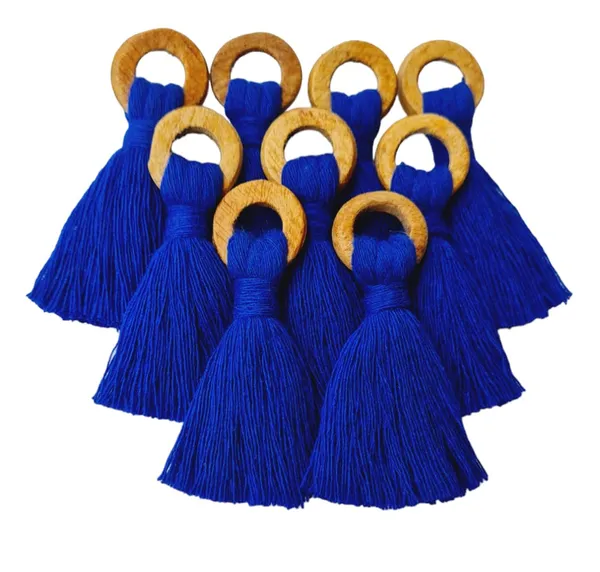 Royal_Blue_Mini_Cotton_Handmade_Tassels_with_Wooden_Rings_,_Pack_Of_10