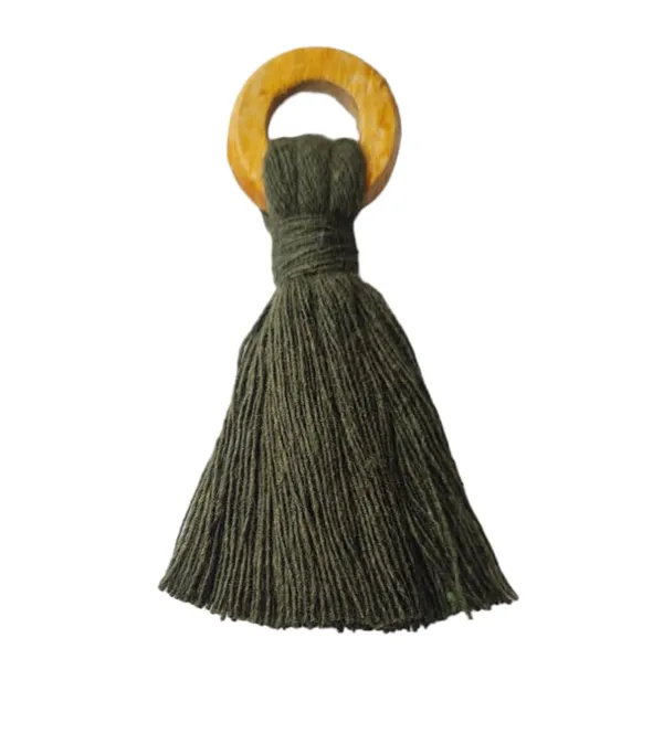 Military_Green_Mini_Cotton_Handmade_Tassels_with_Wooden_Rings_,_Pack_Of_10