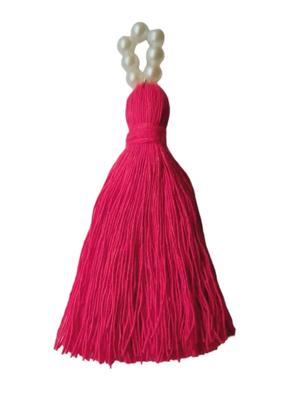 Mini_Cotton_Tassels_with_Pearls_for_Saree/Blouse/Dupatta/DIY/Decor,_Pack_of_10_(Flamingo_Pink)
