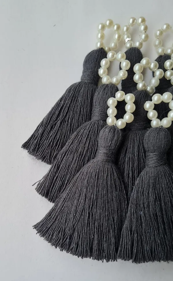 Mini_Cotton_Tassels_with_Pearls_for_Saree/Blouse/Dupatta/DIY/Decor,_Pack_of_10_(Dark_Grey)