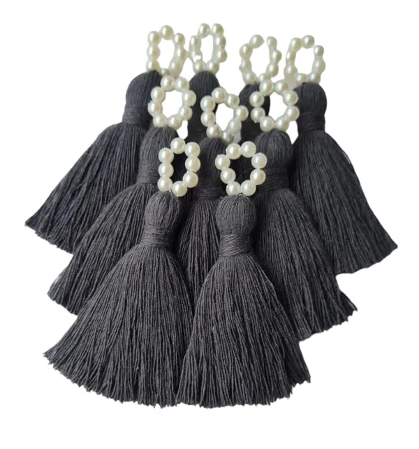 Mini_Cotton_Tassels_with_Pearls_for_Saree/Blouse/Dupatta/DIY/Decor,_Pack_of_10_(Dark_Grey)