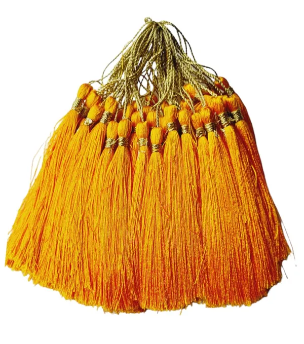 Mustard_Silk_Handmade_Long_Tassels__for_DIY_Wall_Crafts_and_Projects_,Pack_Of_50