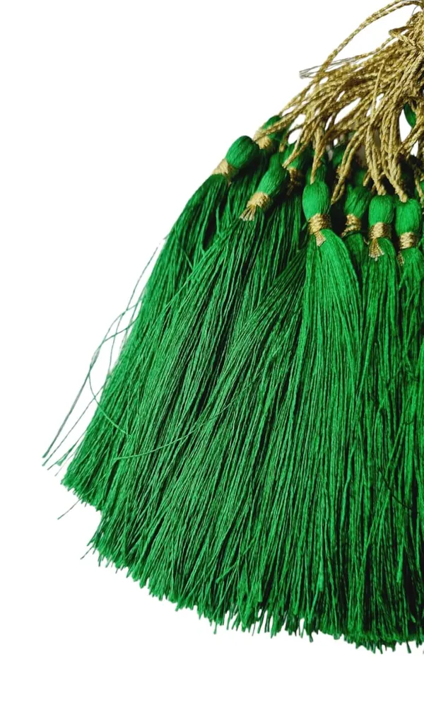 Dark_Green_Silk_Handmade_Long_Tassels__for_DIY_Wall_Crafts_and_Projects_,Pack_Of_50