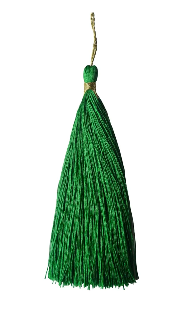 Dark_Green_Silk_Handmade_Long_Tassels__for_DIY_Wall_Crafts_and_Projects_,Pack_Of_50