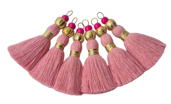 Mini_Handmade_Cotton_Tassels_with_Zari_Bead_,_Pack_of_10_(Baby_Pink)