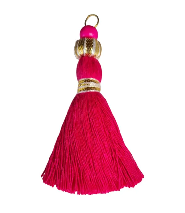 Mini_Handmade_Cotton_Tassels_with_Zari_Bead_,_Pack_of_10_(Red)