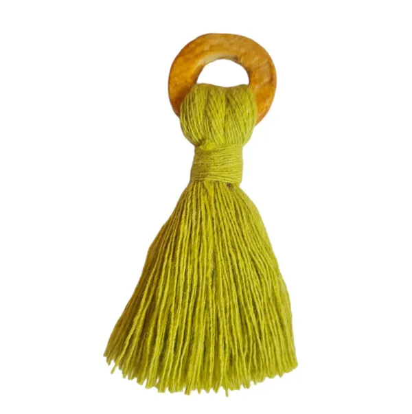 Olive_Green_Mini_Cotton_Handmade_Tassels_with_Wooden_Rings_,_Pack_Of_10