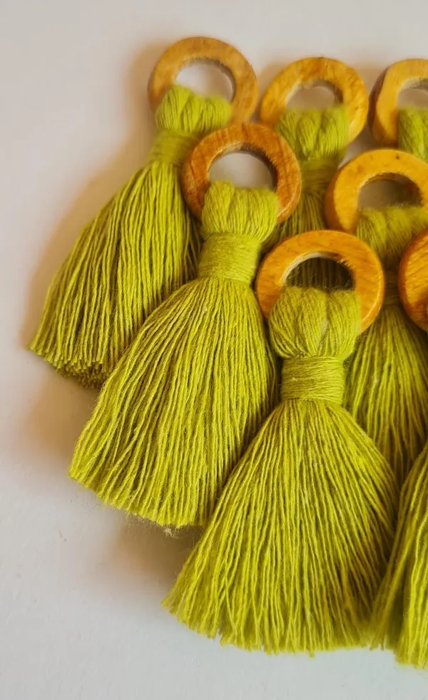 Olive_Green_Mini_Cotton_Handmade_Tassels_with_Wooden_Rings_,_Pack_Of_10