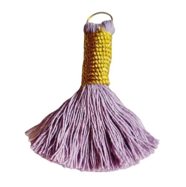 Mini_Cotton_Handmade_Tassels_With_Zari_Winding,_Pack_Of_10_(Lavender)