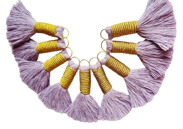 Mini_Cotton_Handmade_Tassels_With_Zari_Winding,_Pack_Of_10_(Lavender)