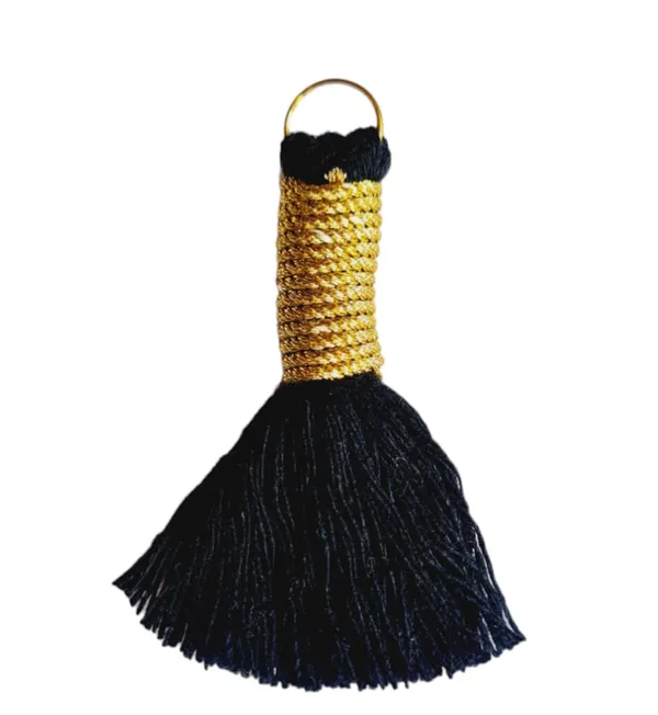 Handmade_Mini_Cotton_Tassels_with_Zari_Winding,_Pack_of_10_(Black)