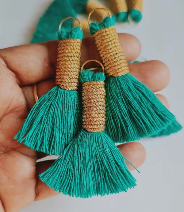 Handmade_Mini_Cotton_Tassels_with_Zari_Winding,_Pack_of_10_(Aqua_Blue)