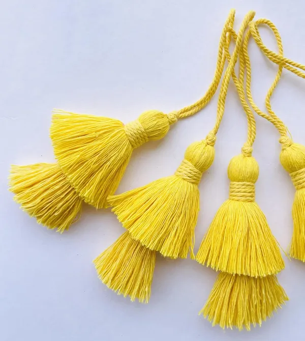 Plain_Long_Handmade_Two-Tier_Cotton_Tassels_(Pack_of_5,_Bright_Yellow)