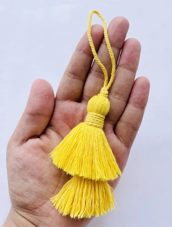 Plain_Long_Handmade_Two-Tier_Cotton_Tassels_(Pack_of_5,_Bright_Yellow)
