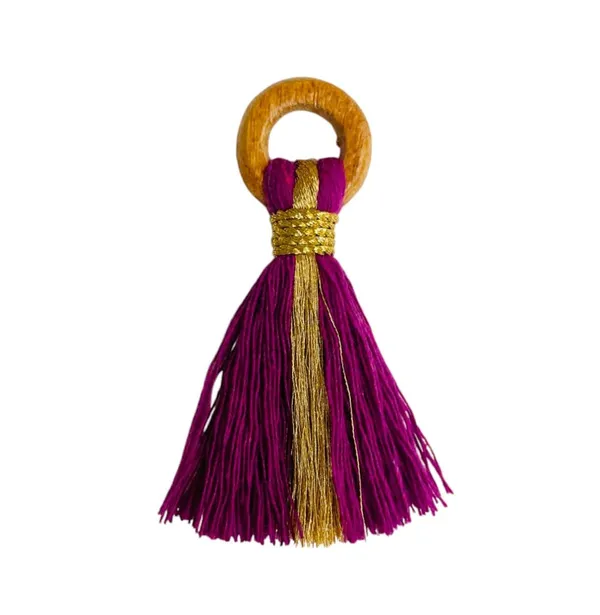 Purple_Cotton_Handmade_Mini_Tassels_With_Mini_Ring_&_Gold_Zari_,__Pack_Of_10