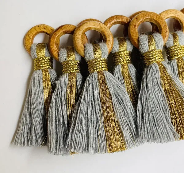 Grey_Cotton_Handmade_Mini_Tassels_With_Mini_Ring_&_Gold_Zari_,__Pack_Of_10