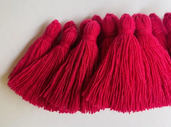 Plain_Solid_Micro_1.5_inch_Cotton_Tassels_for_Saree/Dupatta/Runners_&_DIY_Projects_(Dark_Pink,_Pack_of_25_pcs)
