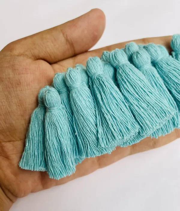 Plain_Solid_Micro_1.5_inch_Cotton_Tassels_for_Saree/Dupatta/Runners_&_DIY_Projects_(Sky_Blue,_Pack_of_25_pcs)